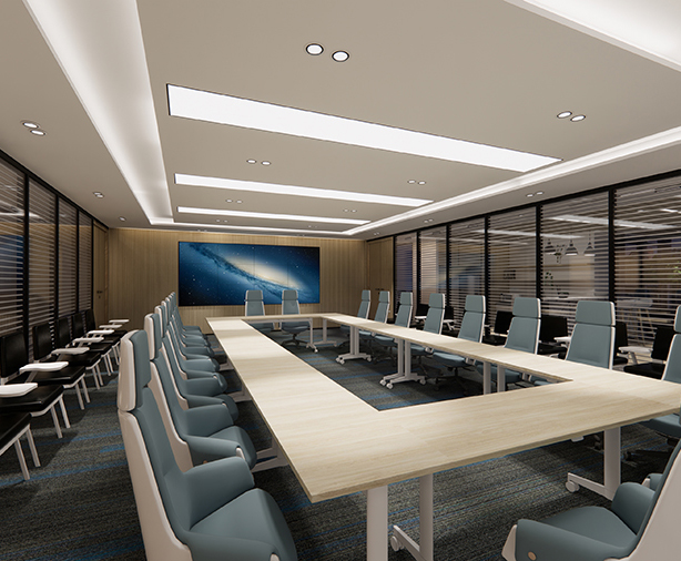 瀚藍(lán)城市環(huán)境服務(wù)公司辦公室設(shè)計(jì)效果圖